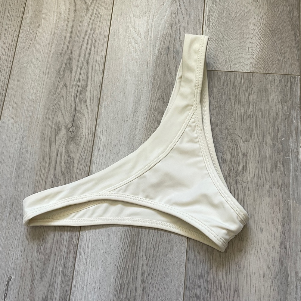 Fae Swim Bottoms cheeky thong womens Cream (medium) beach vacation minimalist